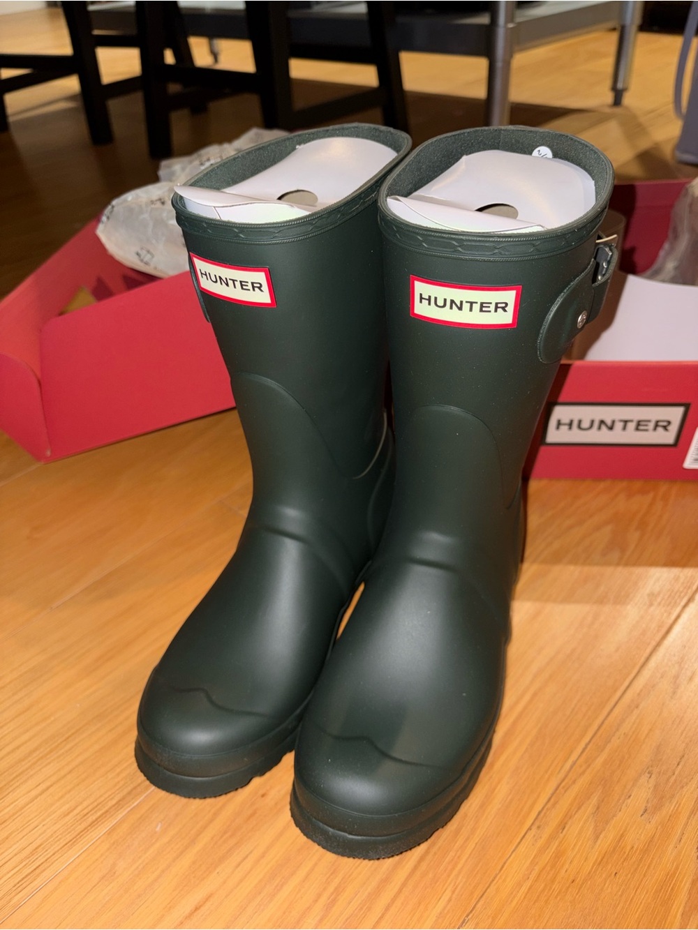 Hunter Women's Short Rain Boots in Forest Green - Picture 2 of 5